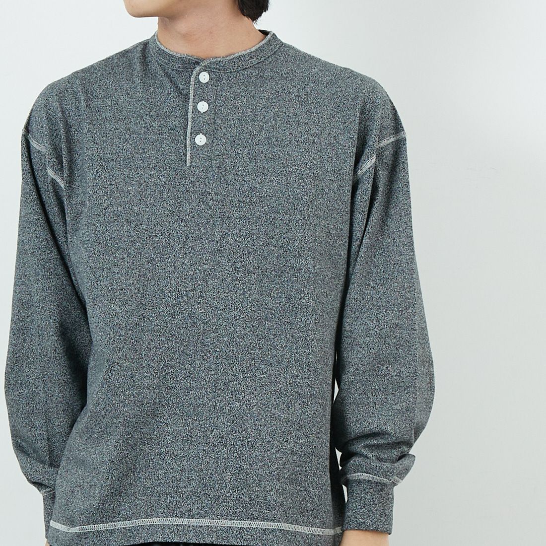 Health knit [ヘルスニット] ヘンリーネック ロングスリーブTシャツ