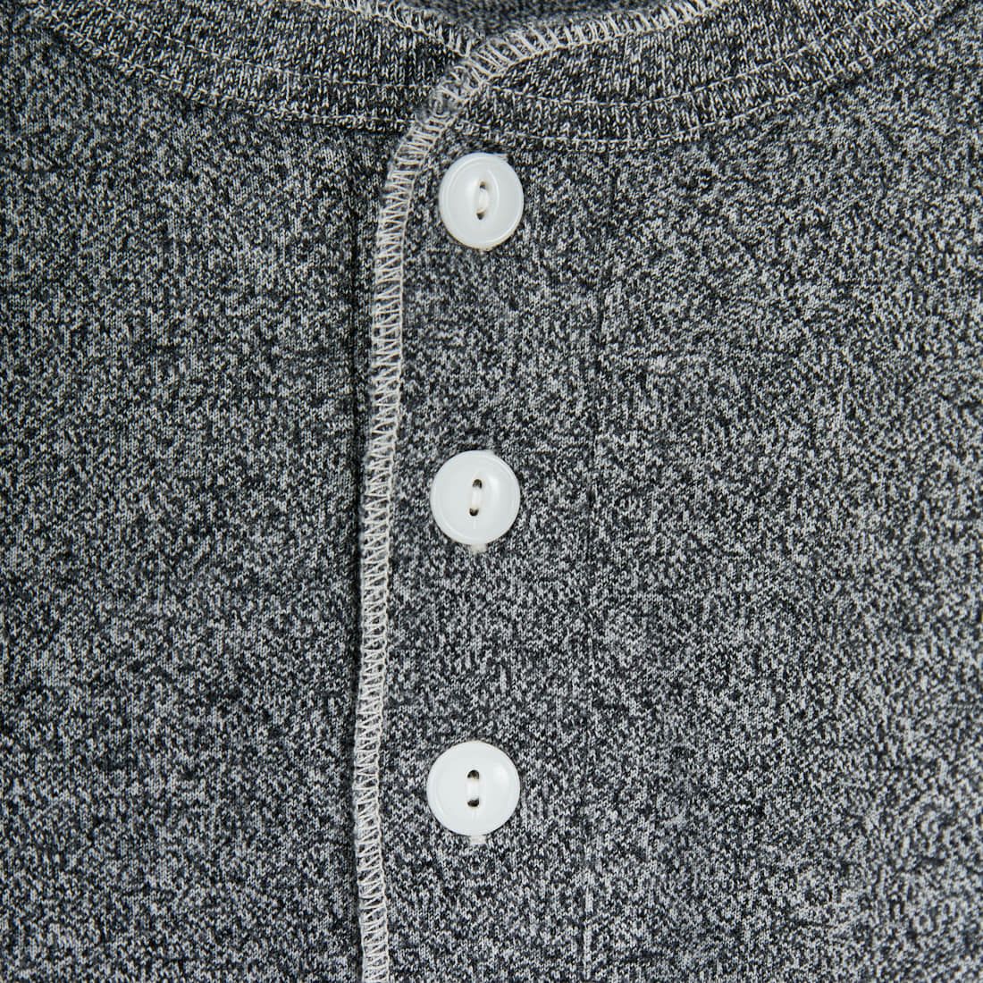 Health knit [ヘルスニット] ヘンリーネック ロングスリーブTシャツ [HR25F-M159] H.CHARCOAL