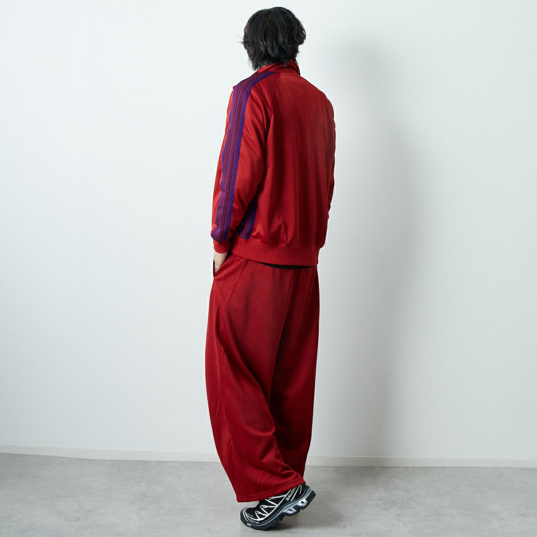 Needles [ニードルズ] ヒザデルスウェットパンツ [RW335] A RED &&モデル身長：179cm 着用サイズ：XS&&