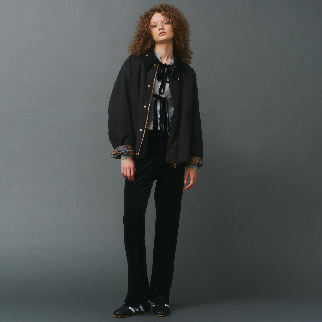 Barbour [バブアー] 別注 中綿入り TRANSPORT トランスポートジャケット [MCAS205-JF] BLACK