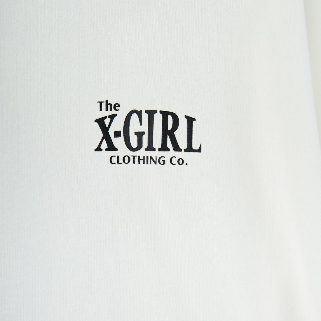 X-girl [エックスガール] オーナメントフェイス ロングスリーブTシャツ [105253011015] WHITE