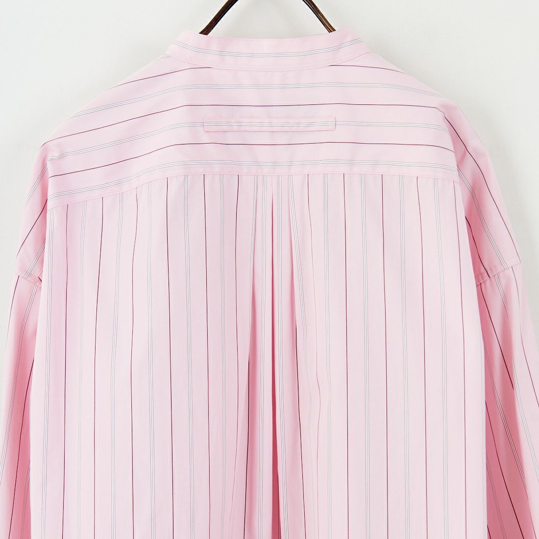 TICCA [ティッカ] ノーカラービブヨークシャツ [TBEA-102] PNK STRIPE