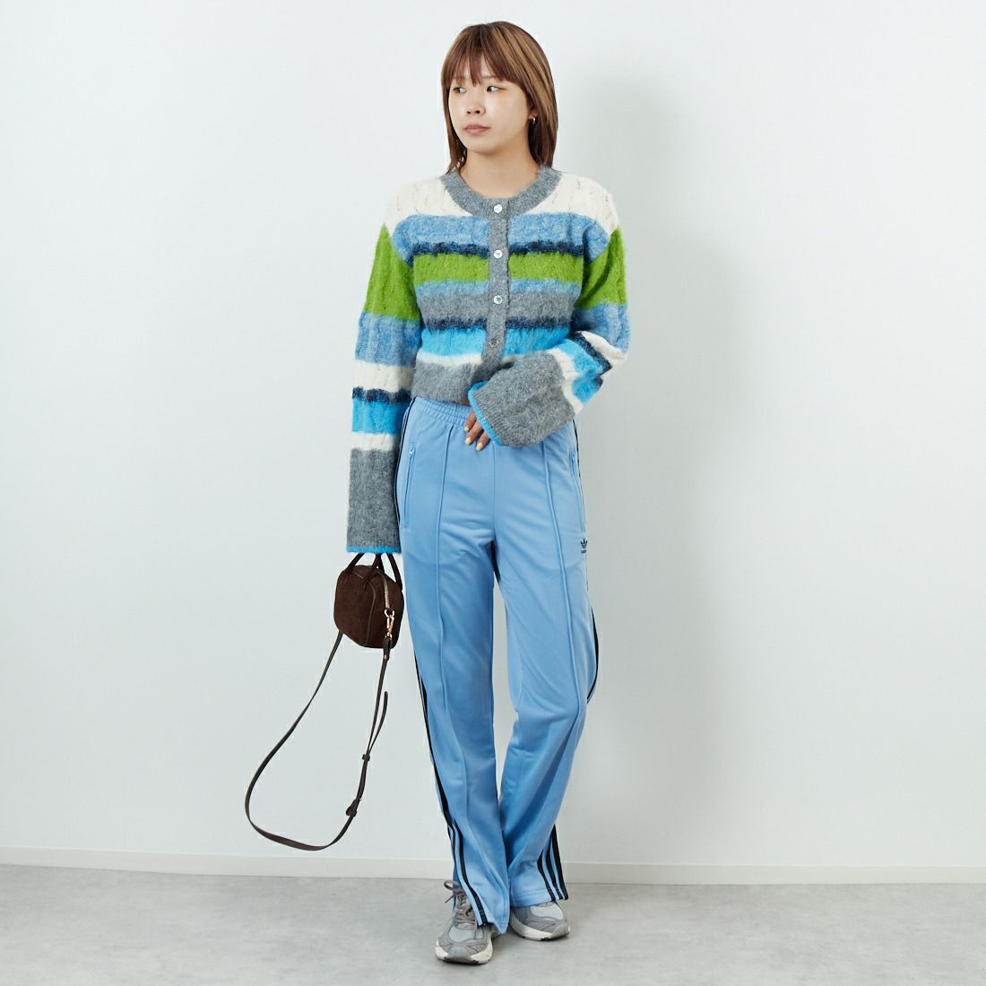 adidas Originals [アディダス オリジナルス] ファイヤーバード トラックパンツ [HAJ86] JY2676 &&モデル身長：167cm 着用サイズ：M&&