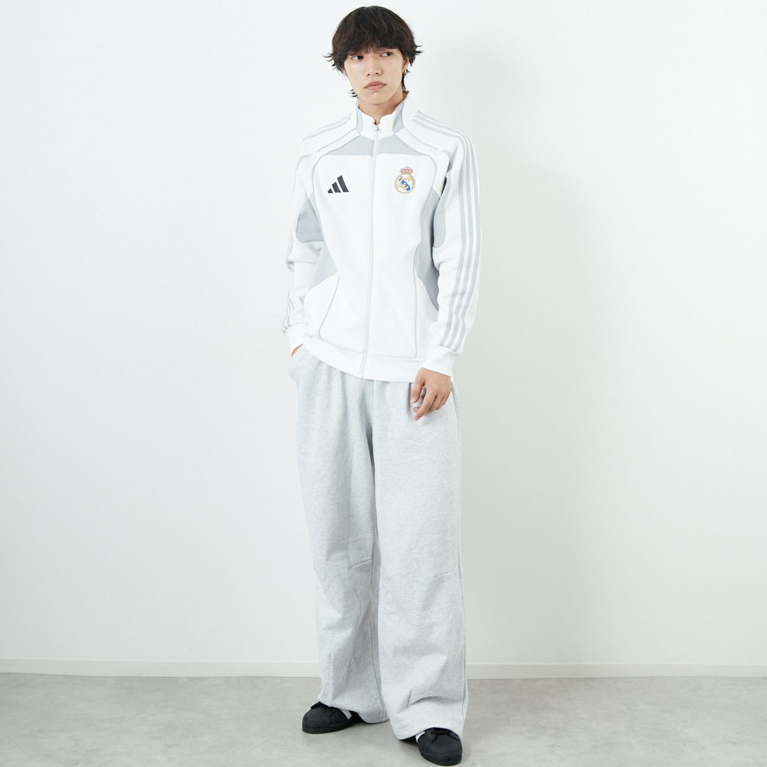 adidas Originals [アディダス オリジナルス] レアル･マドリード URBAN PURISTトラックトップ [KKW88] JN3069 &&モデル身長：179cm 着用サイズ：L&&