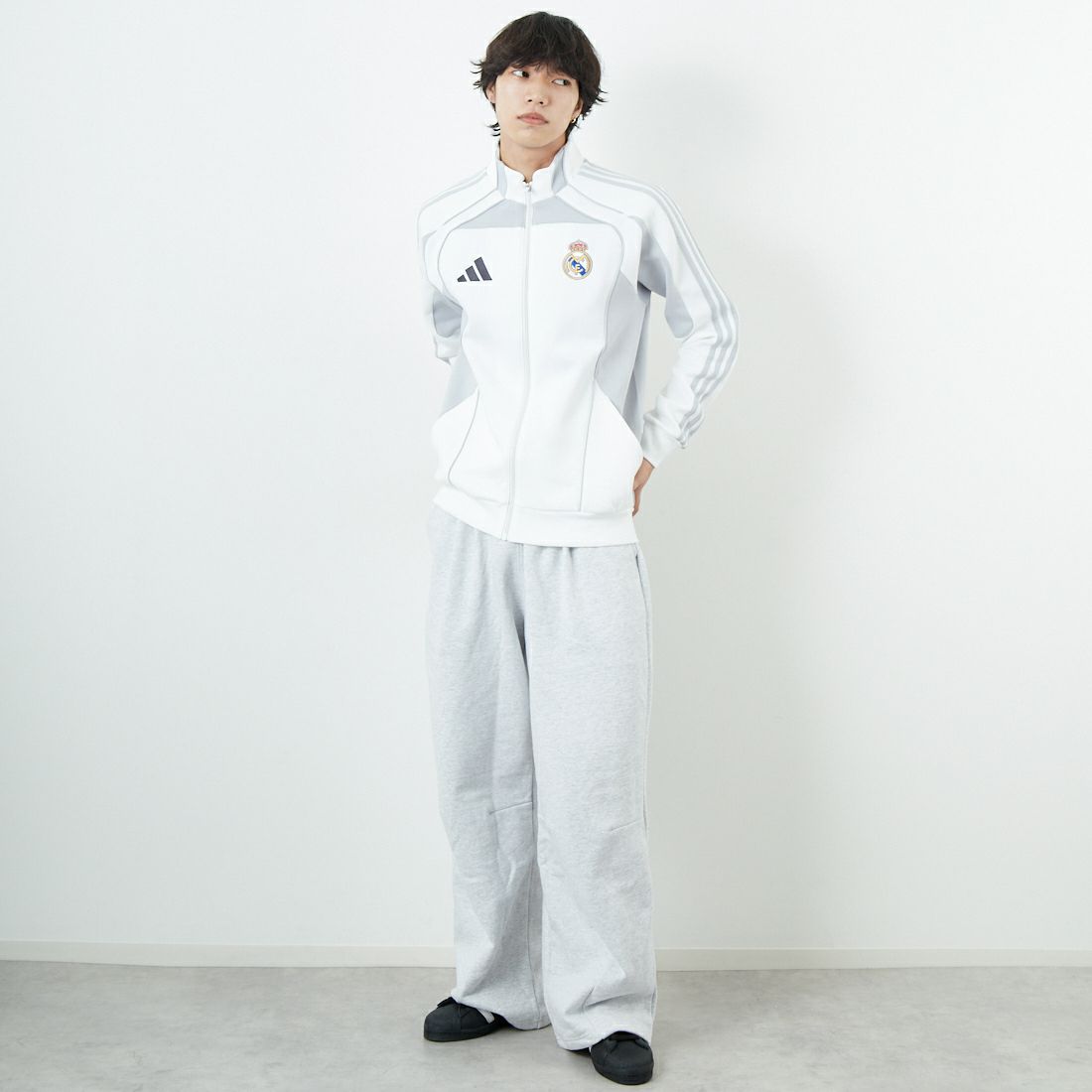 adidas Originals [アディダス オリジナルス] レアル･マドリード URBAN PURISTトラックトップ [KKW88] JN3069 &&モデル身長：179cm 着用サイズ：L&&