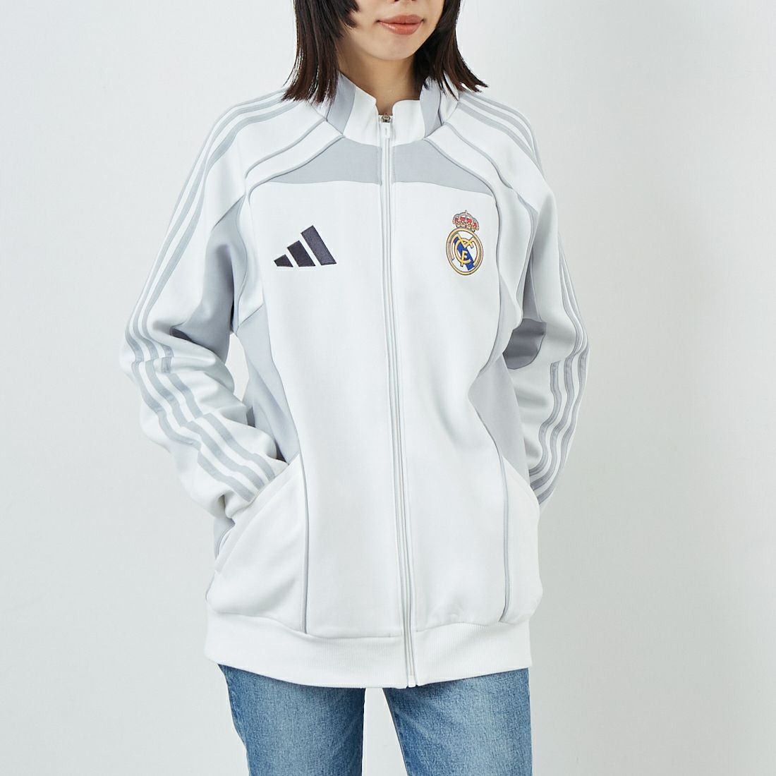 adidas Originals [アディダス オリジナルス] レアル･マドリード URBAN PURISTトラックトップ [KKW88] JN3069 &&モデル身長：162cm 着用サイズ：M&&