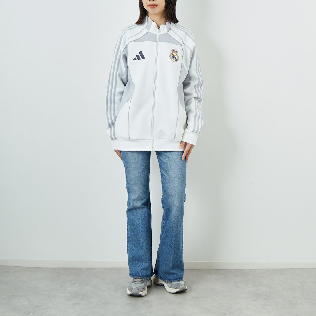adidas Originals [アディダス オリジナルス] レアル･マドリード URBAN PURISTトラックトップ [KKW88] JN3069 &&モデル身長：162cm 着用サイズ：M&&