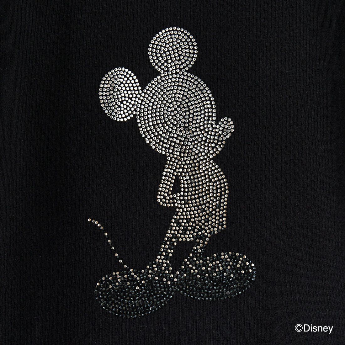 1PIU1UGUALE3 RELAX [ウノ ピゥ ウノ ウグァーレ トレ] グラデーションラインストーン スウェットパーカー [USO-25155] SN90 BLACK