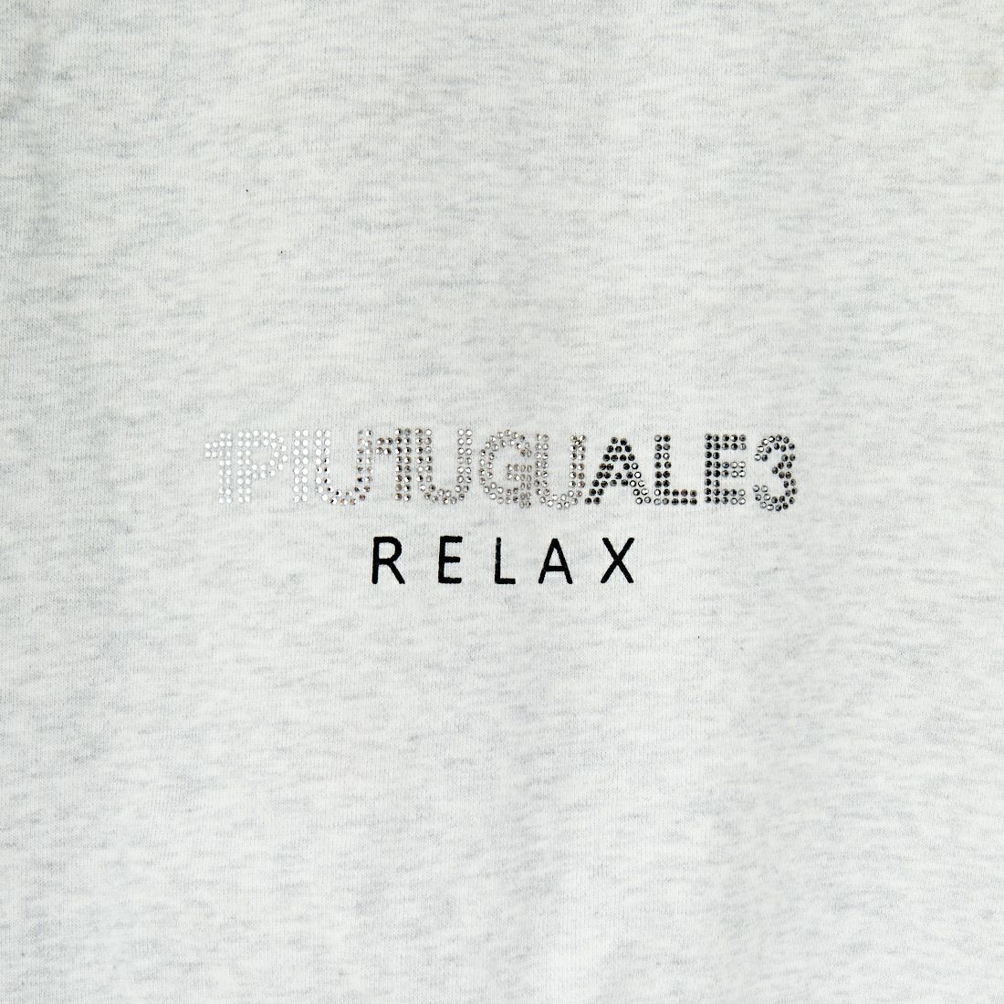 1PIU1UGUALE3 RELAX [ウノ ピゥ ウノ ウグァーレ トレ] グラデーションラインストーン スウェットパーカー [USO-25155] SN12 OATME