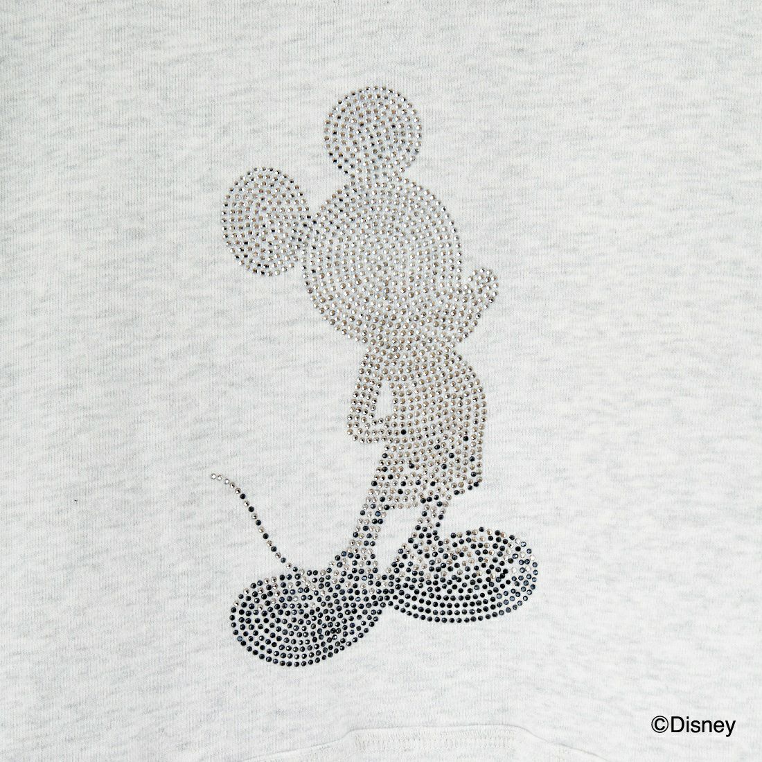 1PIU1UGUALE3 RELAX [ウノ ピゥ ウノ ウグァーレ トレ] グラデーションラインストーン スウェットパーカー [USO-25155] SN12 OATME