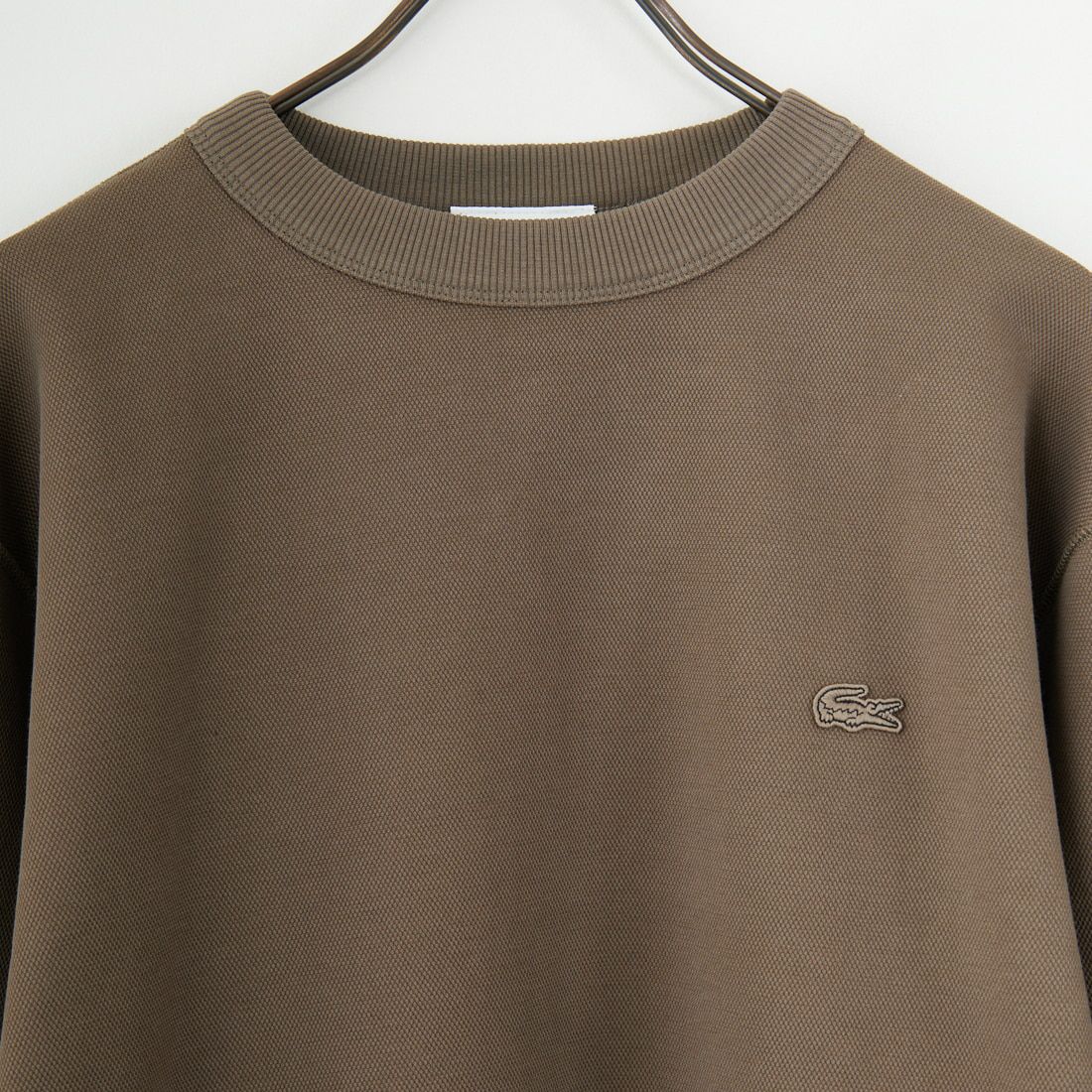 LACOSTE [ラコステ] 鹿の子ニットワントーンクルーネック [SH9359] ZBC OPIUM