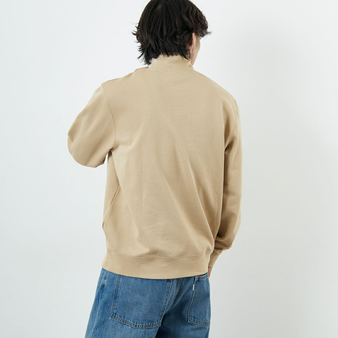 LACOSTE [ラコステ] ハイネックハーフジップスウェット [SH9774] 02S VIENNE &&モデル身長：179cm 着用サイズ：5&&