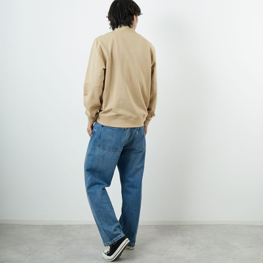 LACOSTE [ラコステ] ハイネックハーフジップスウェット [SH9774] 02S VIENNE &&モデル身長：179cm 着用サイズ：5&&