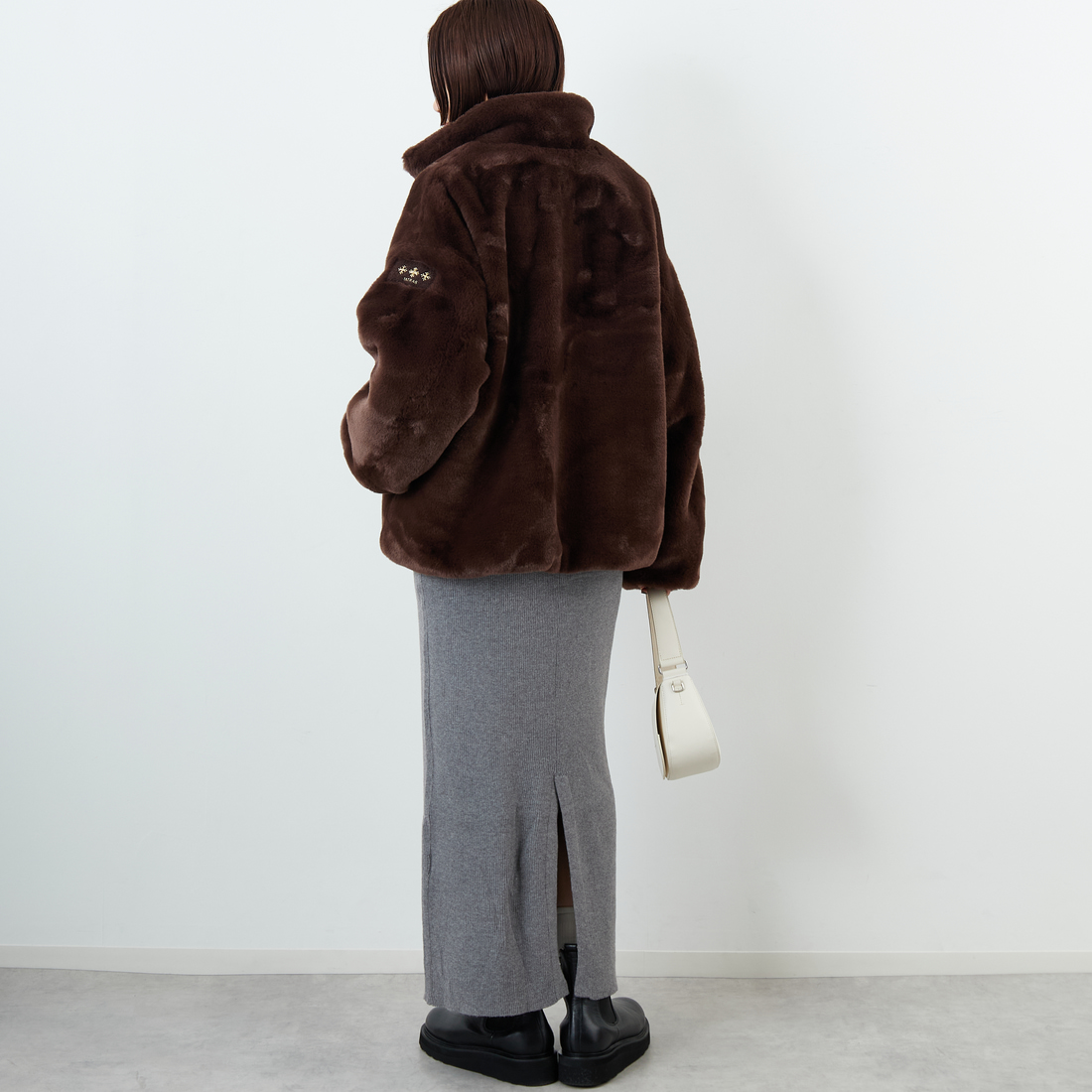 TATRAS [タトラス] BARBRA エコファーブルゾン [LJXA0038033588] BROWN &&モデル身長：159cm 着用サイズ：1&&