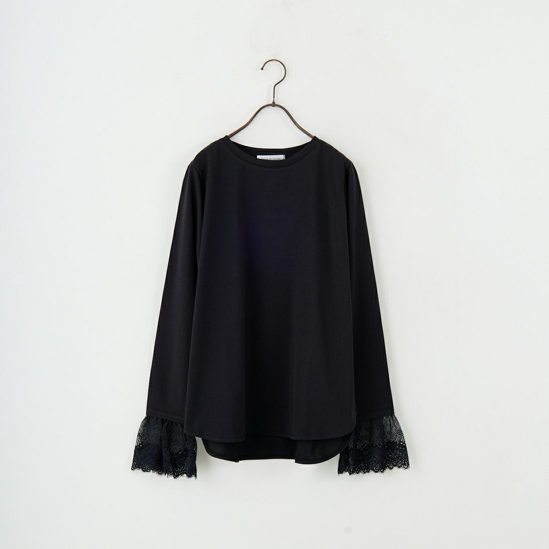 Maison de L'allure [メゾン ドゥ ラリュール] レースドッキング ロングスリーブTシャツ [M25132009] 09 BLACK