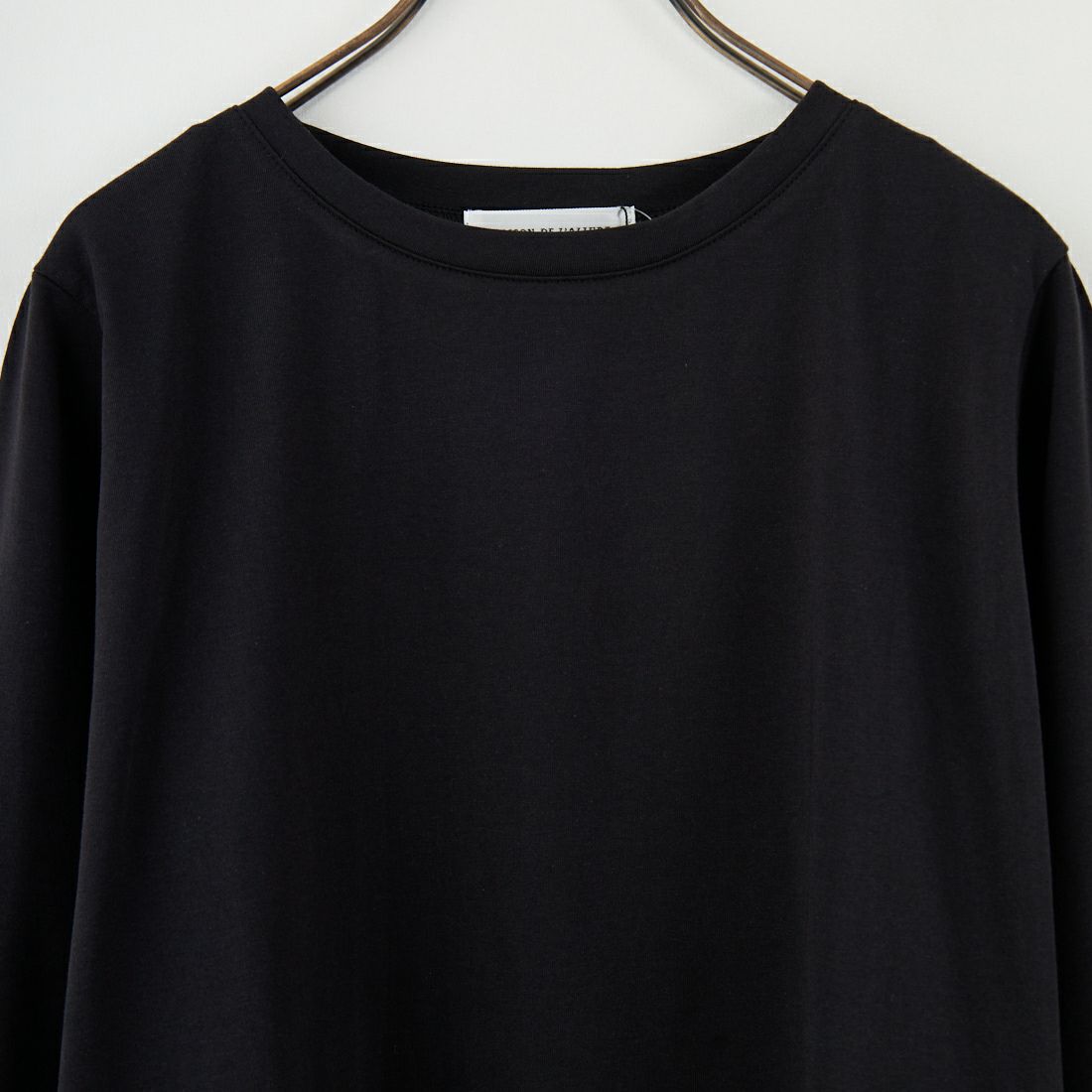 Maison de L'allure [メゾン ドゥ ラリュール] レースドッキング ロングスリーブTシャツ [M25132009] 09 BLACK