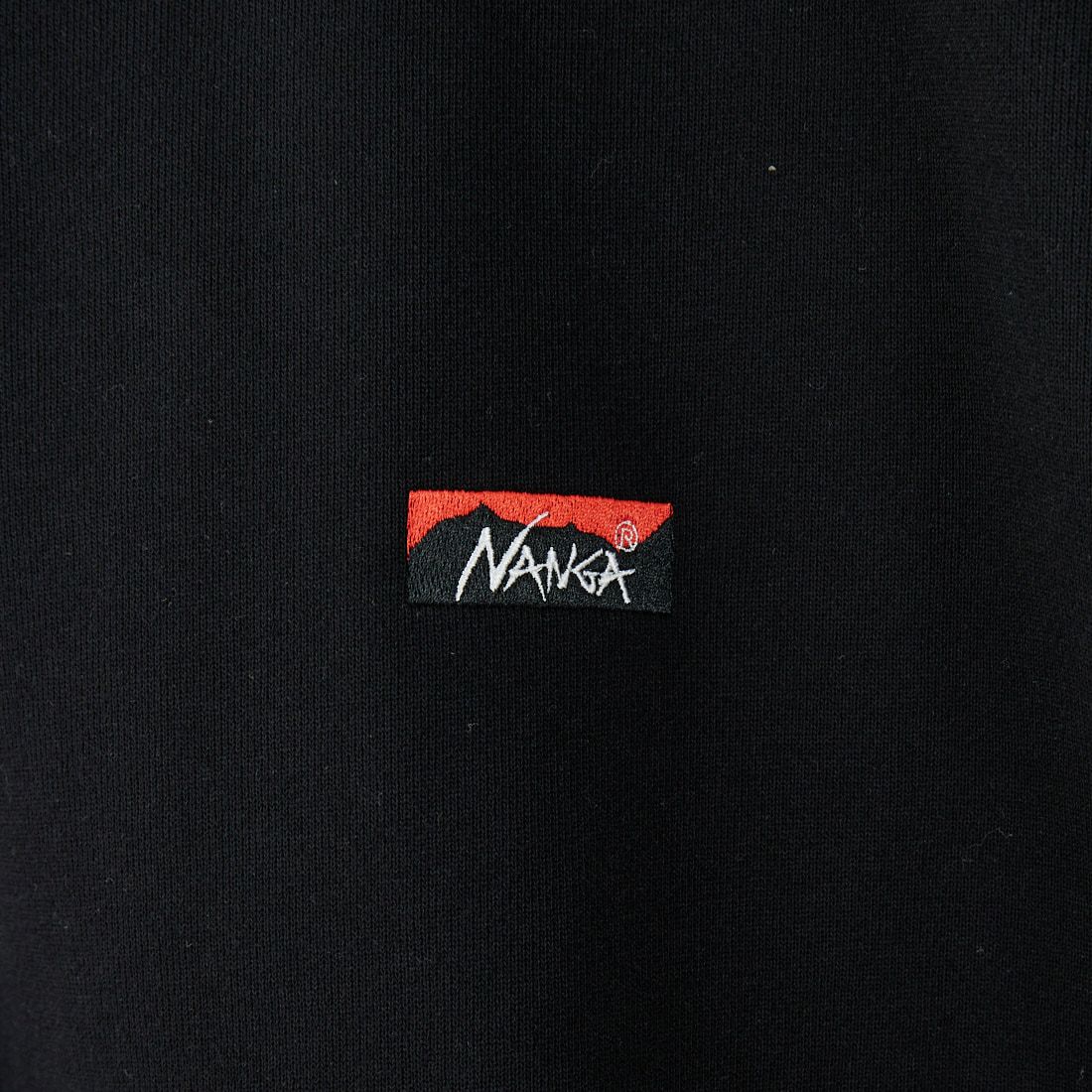 JEANSFACTORY × NANGA [ジーンズファクトリー × ナンガ] 別注 フードロゴ刺繍 スウェットパーカー [NW2504-JF] BLACK