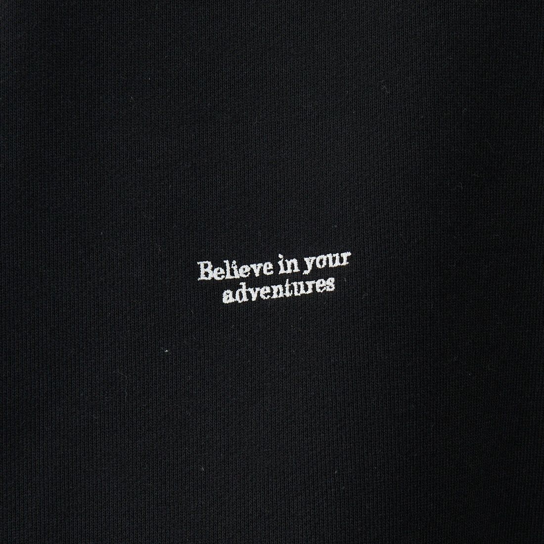 JEANSFACTORY × NANGA [ジーンズファクトリー × ナンガ] 別注 バック刺繍ロゴ クルーネックスウェット [NW2505-JF] BLACK