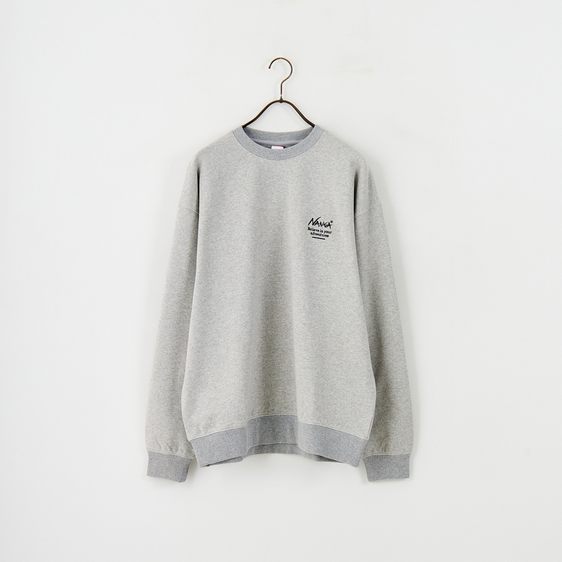 JEANSFACTORY × NANGA [ジーンズファクトリー × ナンガ] 別注 ヒストリーロゴ バックプリントスウェット [NW2506-JF] GRAY