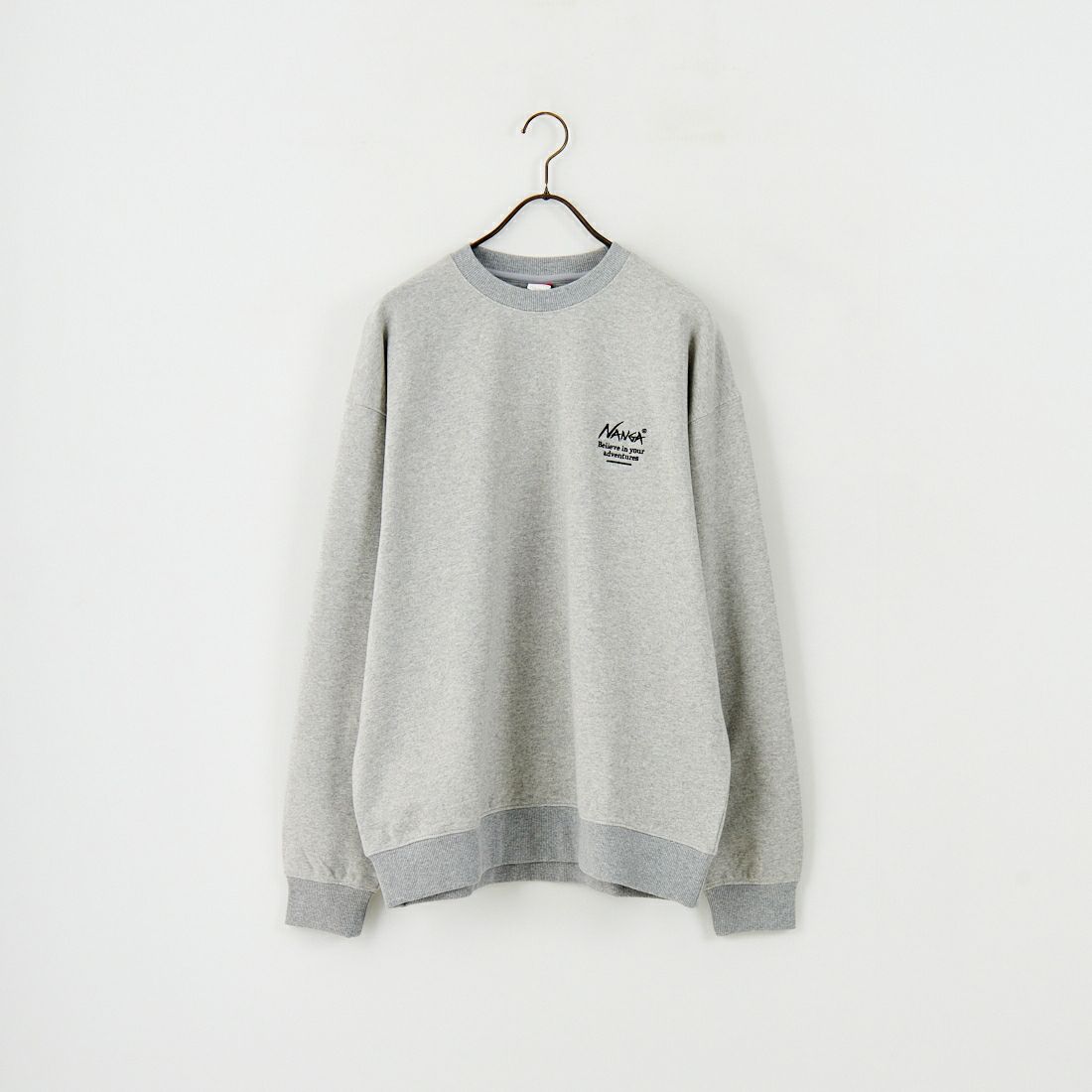 JEANSFACTORY × NANGA [ジーンズファクトリー × ナンガ] 別注 ヒストリーロゴ バックプリントスウェット [NW2506-JF] GRAY