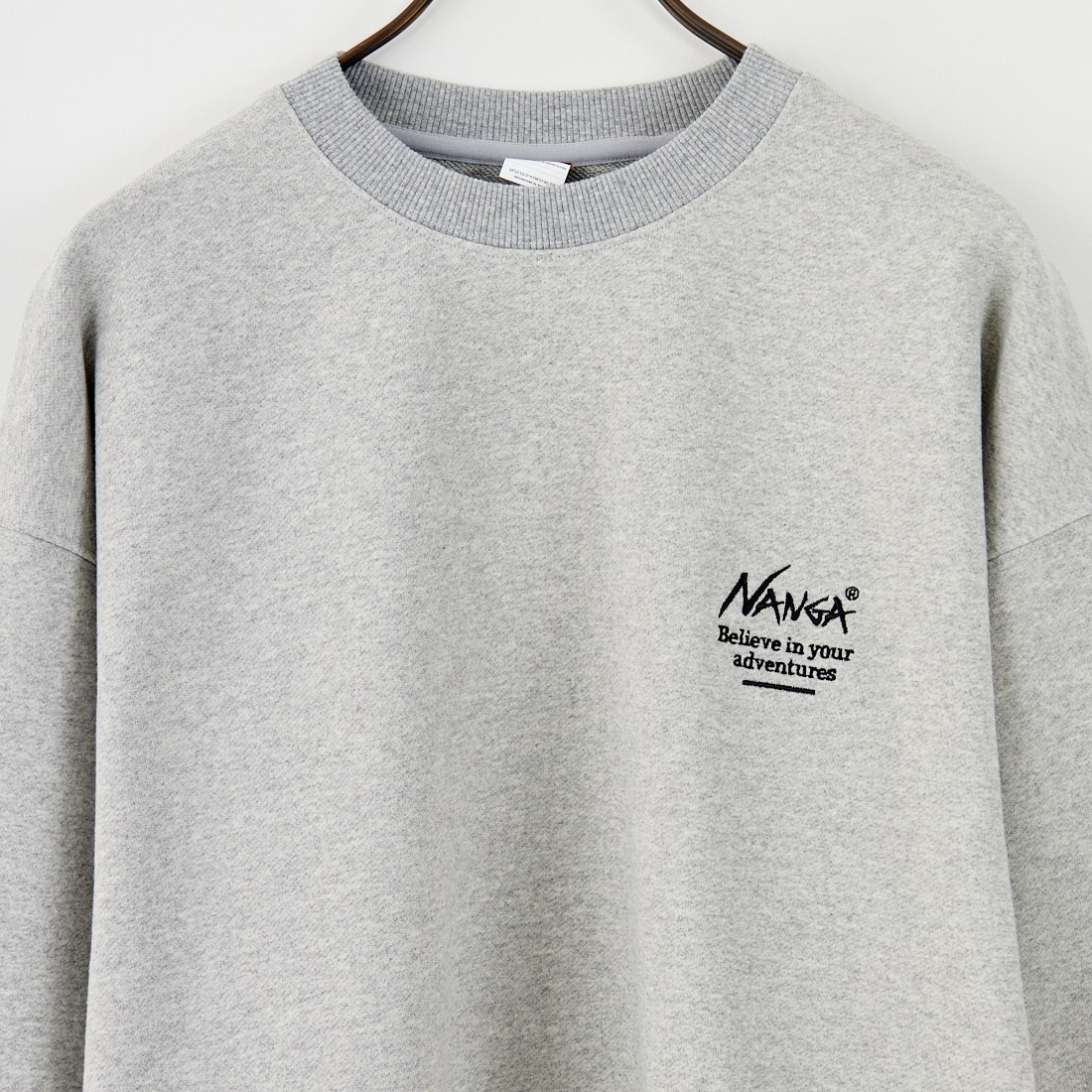 JEANSFACTORY × NANGA [ジーンズファクトリー × ナンガ] 別注 ヒストリーロゴ バックプリントスウェット [NW2506-JF] GRAY