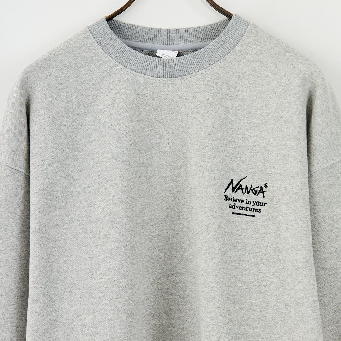 JEANSFACTORY × NANGA [ジーンズファクトリー × ナンガ] 別注 ヒストリーロゴ バックプリントスウェット [NW2506-JF] GRAY