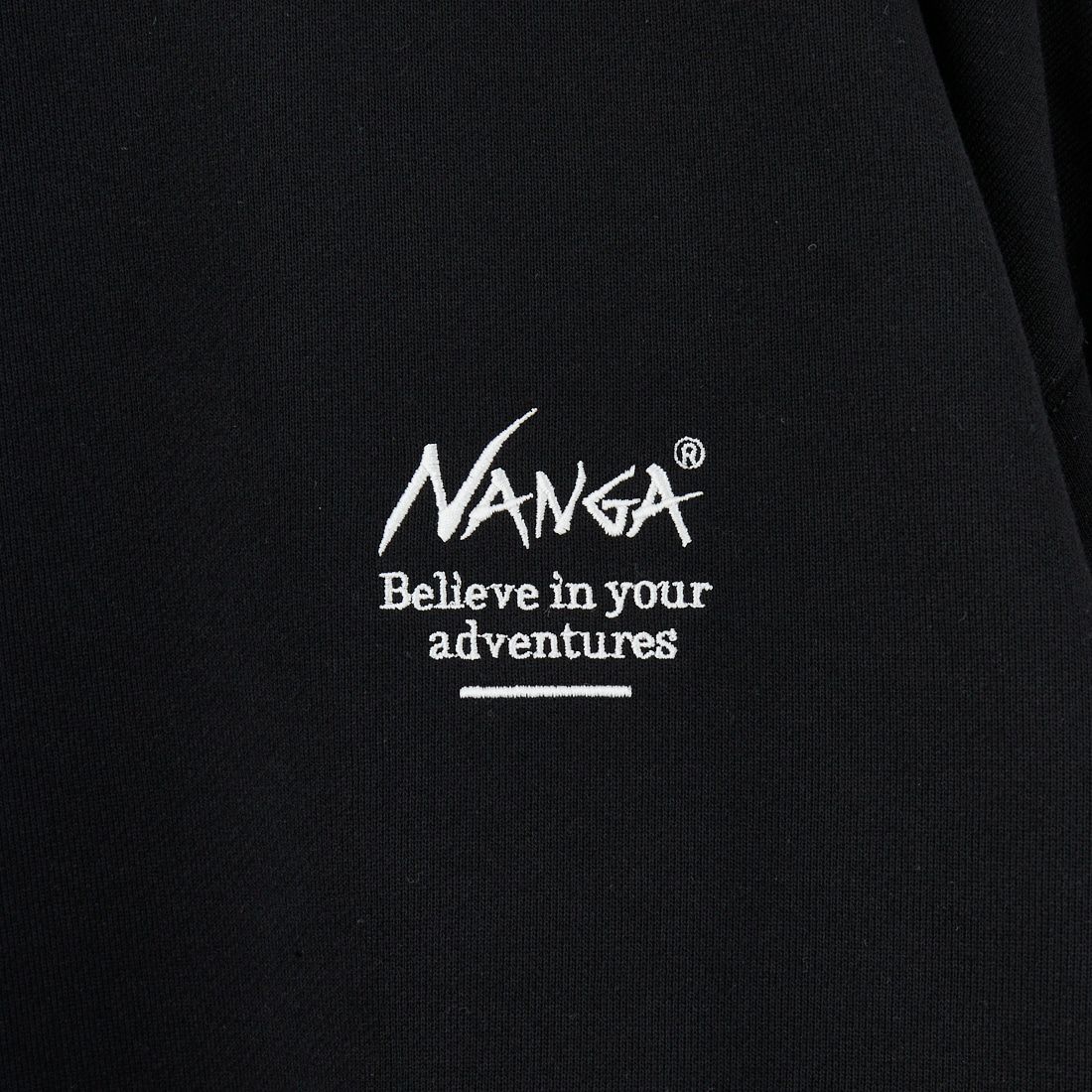 JEANSFACTORY × NANGA [ジーンズファクトリー × ナンガ] 別注 ヒストリーロゴ バックプリントスウェット [NW2506-JF] BLACK