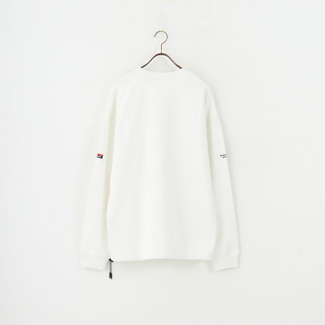 JEANSFACTORY × NANGA [ジーンズファクトリー × ナンガ] 別注 ワンポイント刺繍ロゴ ドローコードスウェット [NW2507-JF] WHITE