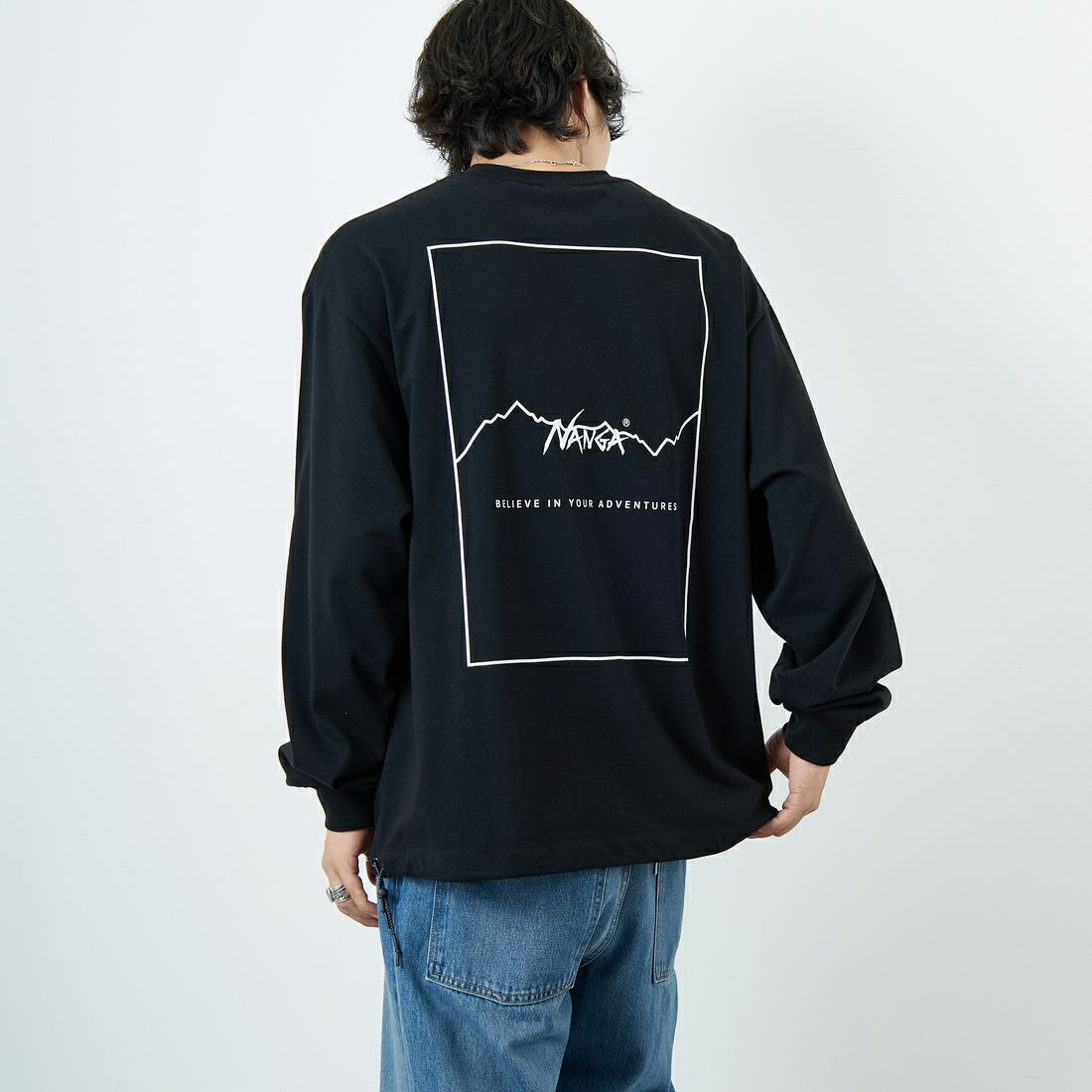 BLACK&&モデル身長：179cm 着用サイズ：L&&