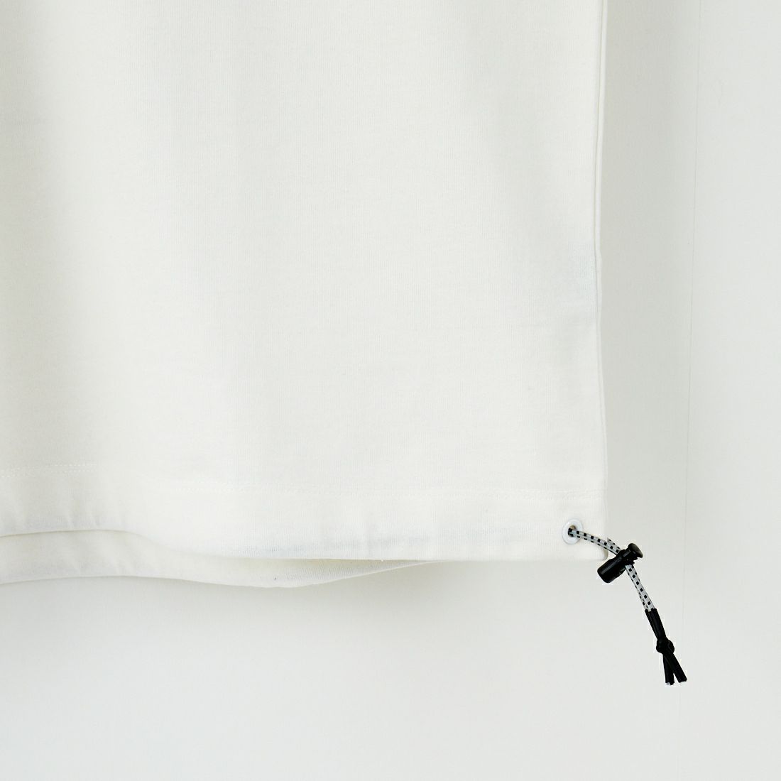 JEANSFACTORY × NANGA [ジーンズファクトリー × ナンガ] 別注 ブランドロゴ バックプリント ドローコード ロングスリーブTシャツ [NW2502-JF] WHITE