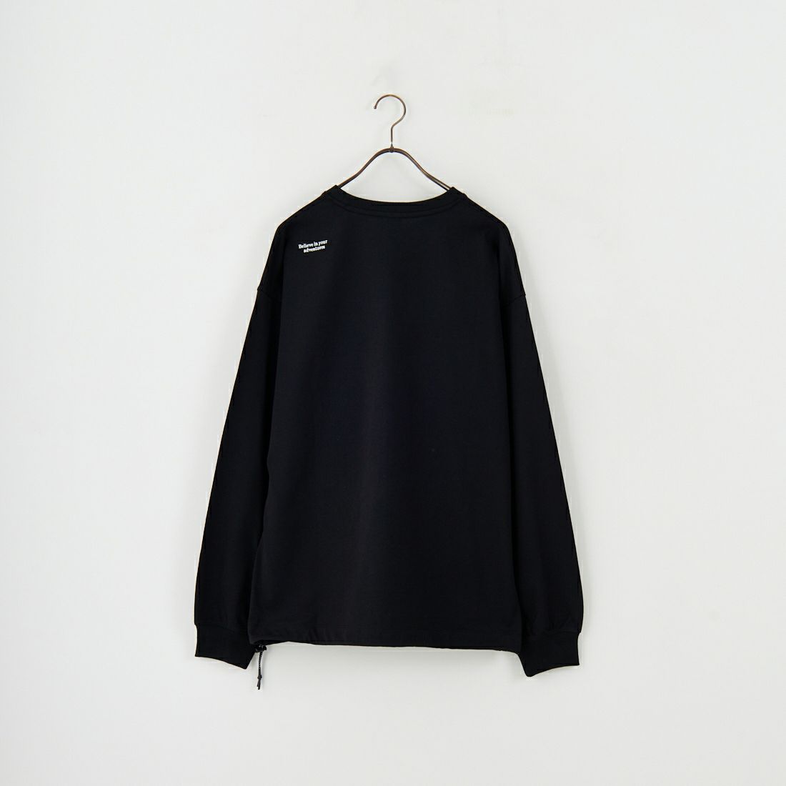 JEANSFACTORY × NANGA [ジーンズファクトリー × ナンガ] 別注 ドローコードポケット ロングスリーブTシャツ [NW2501-JF] BLACK