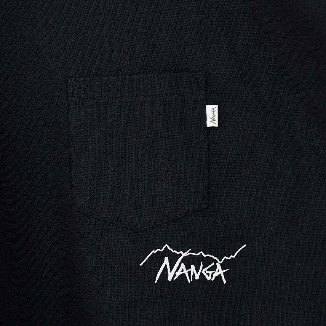 JEANSFACTORY × NANGA [ジーンズファクトリー × ナンガ] 別注 ドローコードポケット ロングスリーブTシャツ [NW2501-JF] BLACK