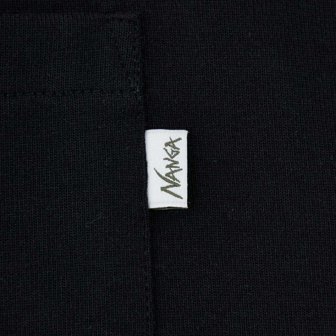 JEANSFACTORY × NANGA [ジーンズファクトリー × ナンガ] 別注 ドローコードポケット ロングスリーブTシャツ [NW2501-JF] BLACK
