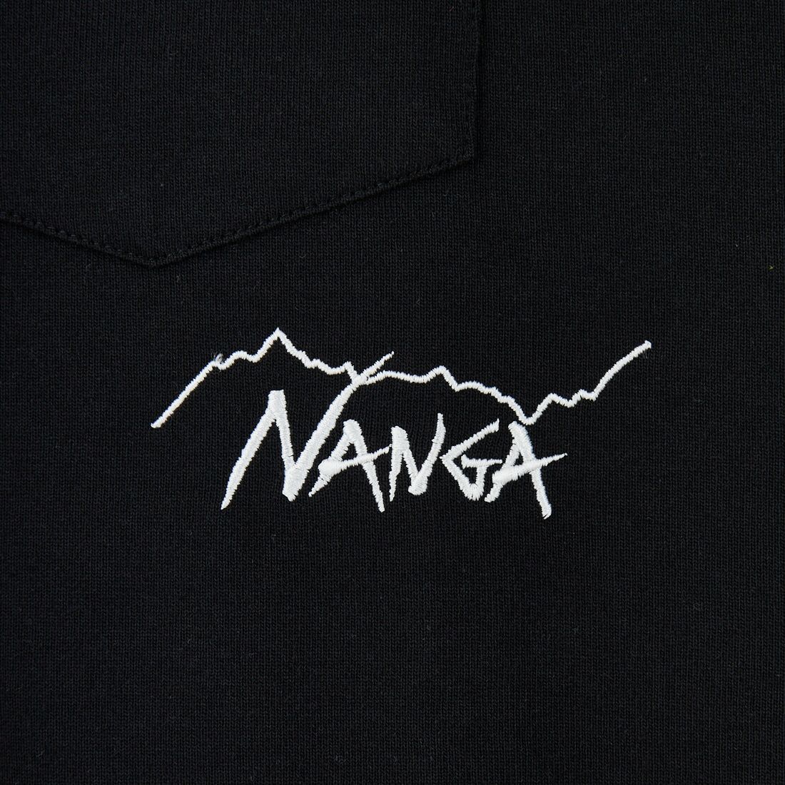 JEANSFACTORY × NANGA [ジーンズファクトリー × ナンガ] 別注 ドローコードポケット ロングスリーブTシャツ [NW2501-JF] BLACK