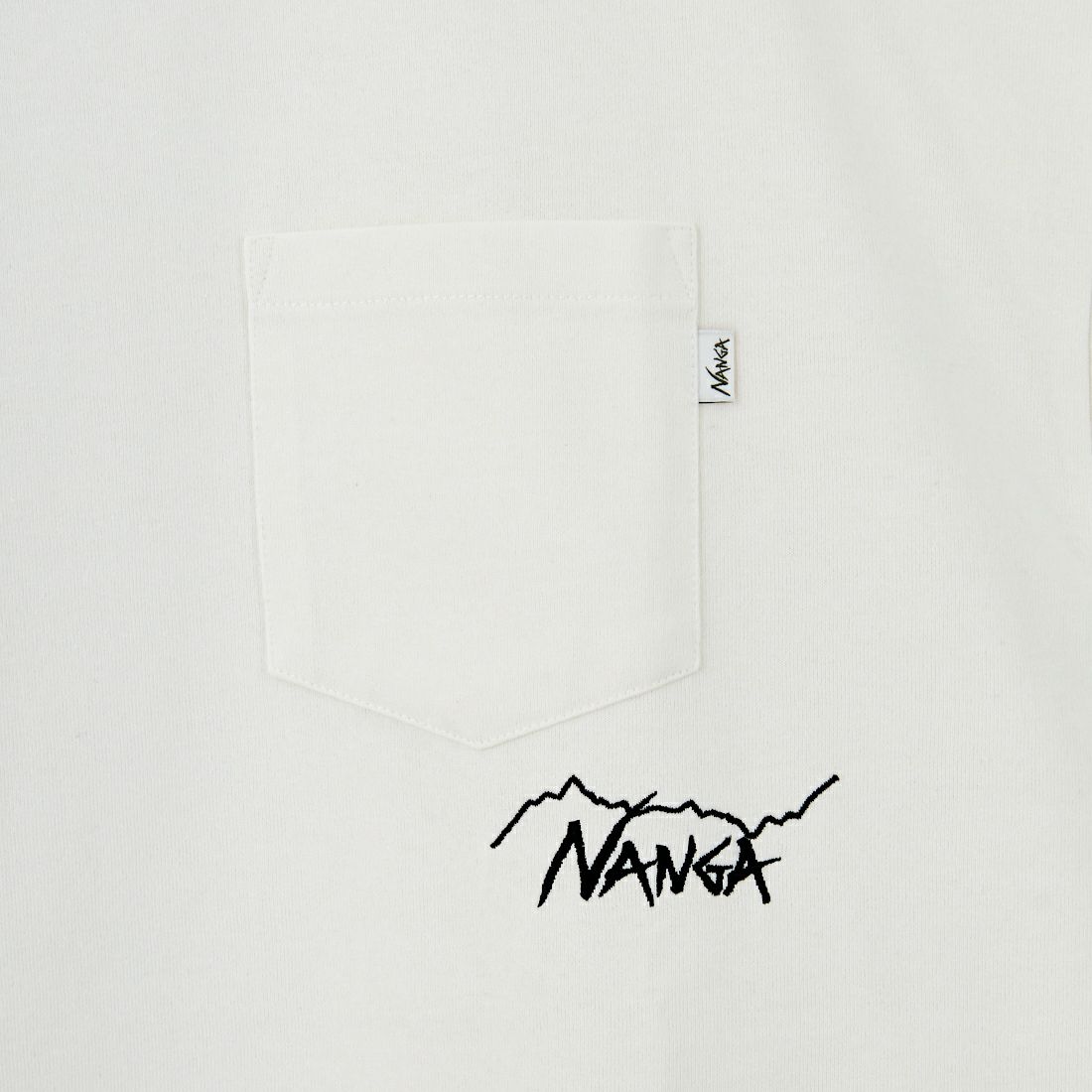 JEANSFACTORY × NANGA [ジーンズファクトリー × ナンガ] 別注 ドローコードポケット ロングスリーブTシャツ [NW2501-JF] WHITE