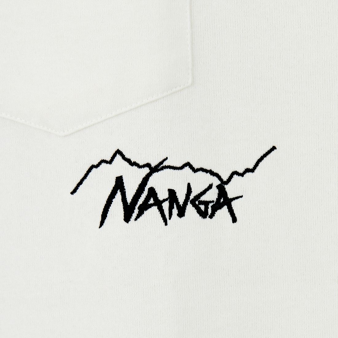 JEANSFACTORY × NANGA [ジーンズファクトリー × ナンガ] 別注 ドローコードポケット ロングスリーブTシャツ [NW2501-JF] WHITE