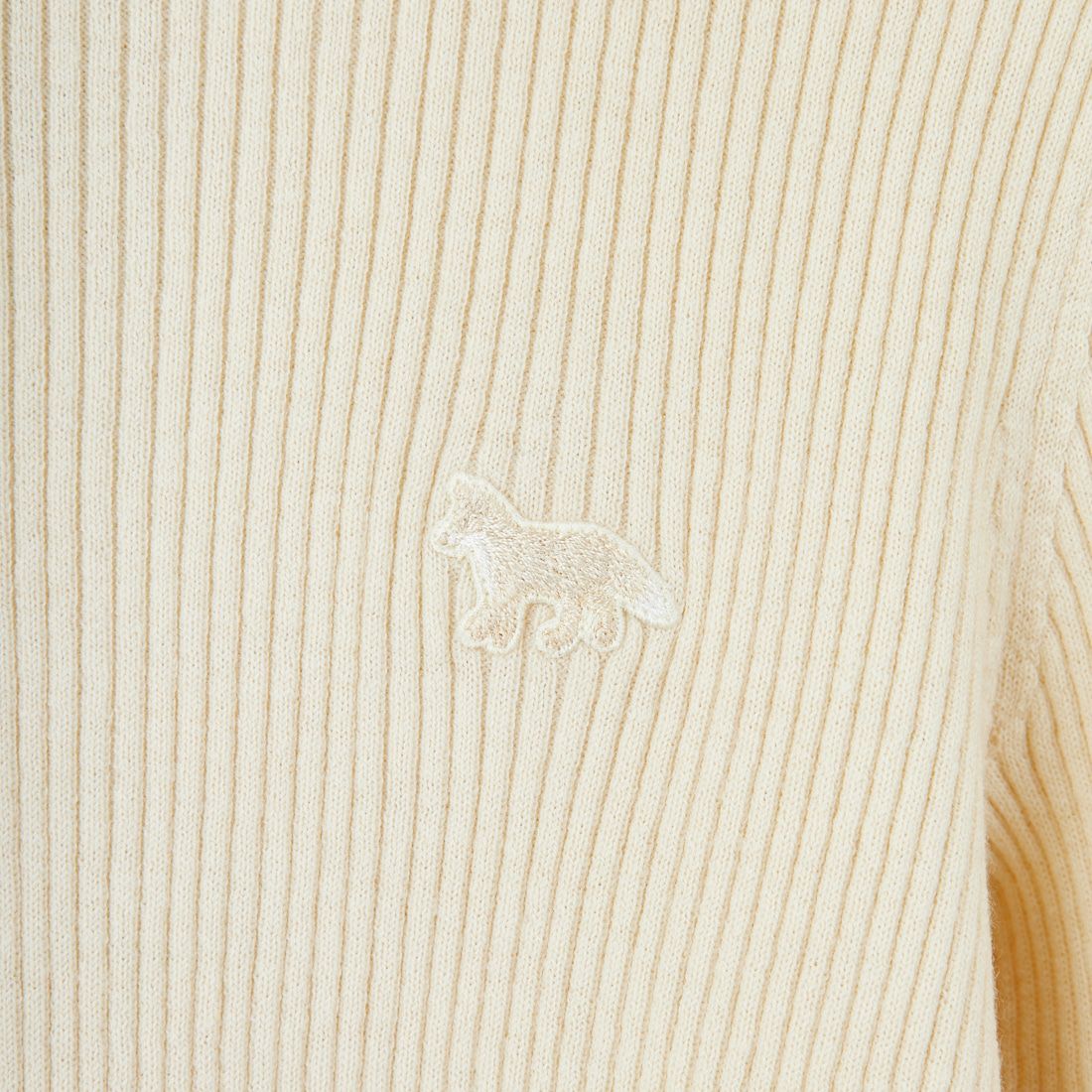 MAISON KITSUNE [メゾン キツネ] ベビーフォックス ファインウールリブタートルネックジャンパー [PW00809KT1155] 0383 ECRU