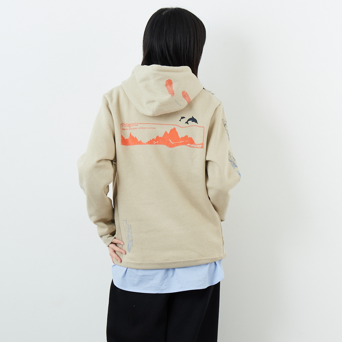 patagonia [パタゴニア] ロング ウェイ ラウンド アップライザル フーディ [39719] PUM &&モデル身長：162cm 着用サイズ：S&&