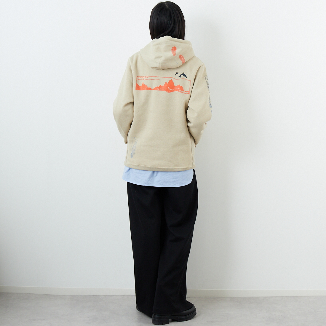 patagonia [パタゴニア] ロング ウェイ ラウンド アップライザル フーディ [39719] PUM &&モデル身長：162cm 着用サイズ：S&&