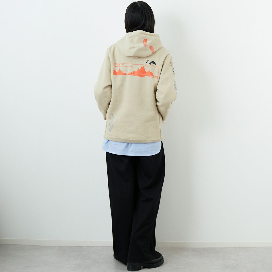 patagonia [パタゴニア] ロング ウェイ ラウンド アップライザル フーディ [39719] PUM &&モデル身長：162cm 着用サイズ：S&&