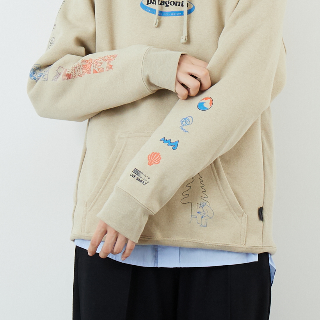 patagonia [パタゴニア] ロング ウェイ ラウンド アップライザル フーディ [39719] PUM &&モデル身長：162cm 着用サイズ：S&&