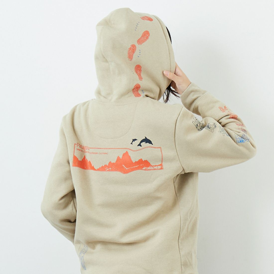 patagonia [パタゴニア] ロング ウェイ ラウンド アップライザル フーディ [39719] PUM &&モデル身長：162cm 着用サイズ：S&&