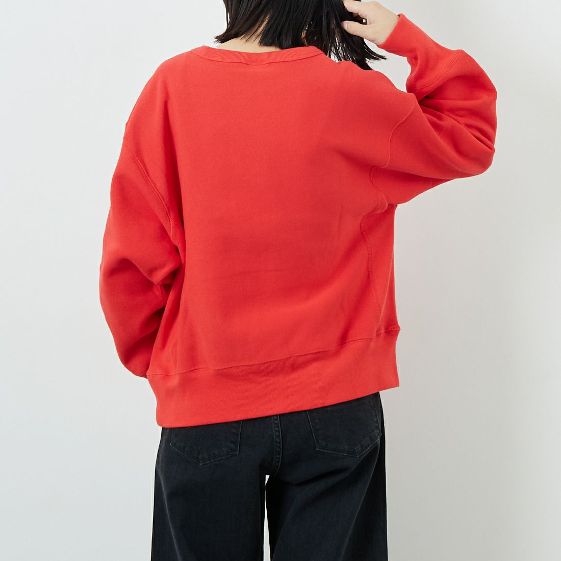 Champion [チャンピオン] リバースウィーブ(R) クルーネックスウェットシャツ [CW-C003] 170 ﾙﾋﾞｰﾚｯ &&モデル身長：162cm 着用サイズ：L&&