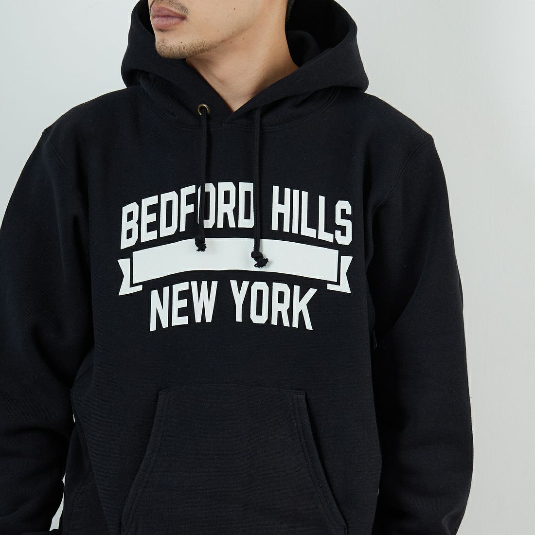 Champion [チャンピオン] リバースウィーブ(R) フーデッドスウェットシャツ [C3-C112] 090 ﾌﾞﾗｯｸ &&モデル身長：168cm 着用サイズ：XL&&