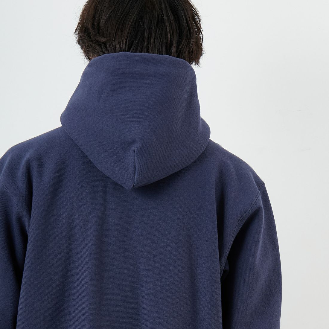 Champion [チャンピオン] リバースウィーブ(R) フーデッドスウェットシャツ [C3-C112] 386 ﾀﾞｰｸﾈｲ &&モデル身長：179cm 着用サイズ：XXL&&