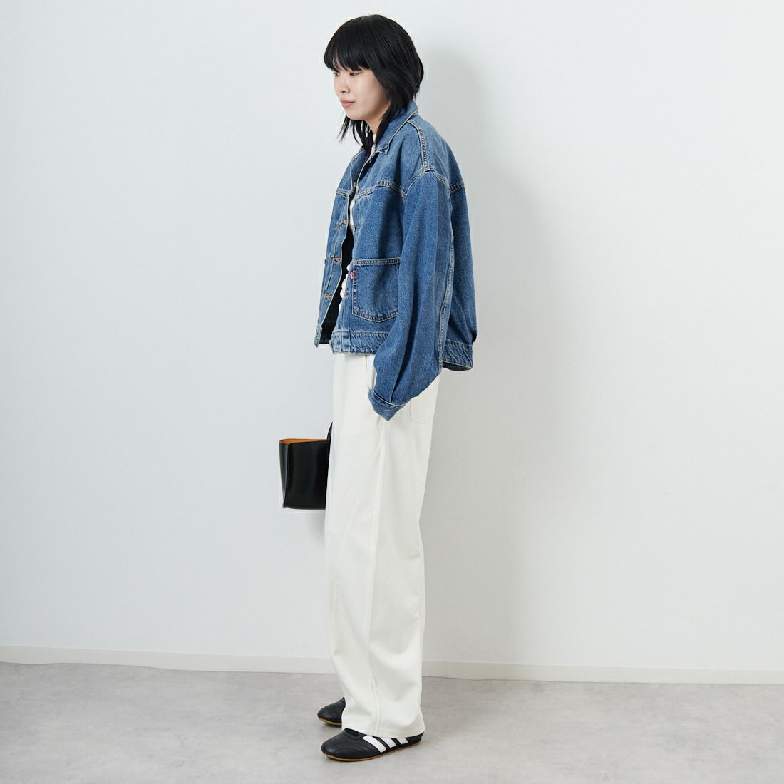 LEVI'S [リーバイス] バルーンスリーブ トラッカージャケット [003NQ-00] 03 &&モデル身長：167cm 着用サイズ：S&&