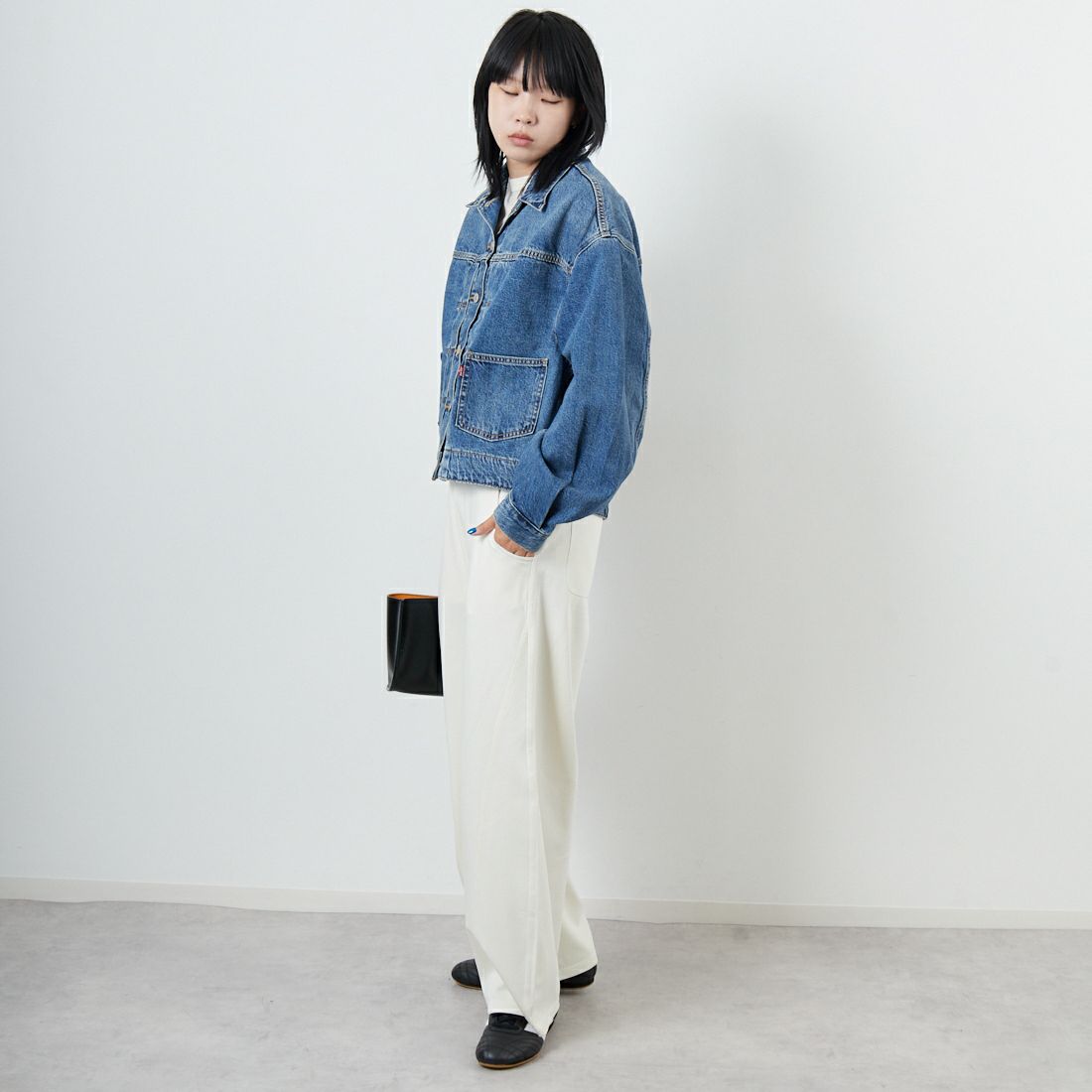 LEVI'S [リーバイス] バルーンスリーブ トラッカージャケット [003NQ-00] 03 &&モデル身長：167cm 着用サイズ：S&&
