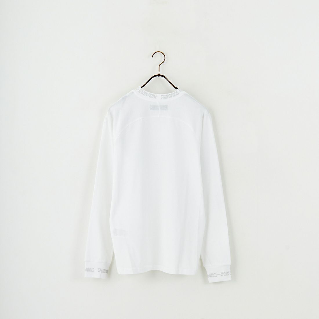 1PIU1UGUALE3 RELAX [ウノ ピゥ ウノ ウグァーレ トレ] ダブルロゴラインロングTシャツ [UST-25106] SN10 WHITE