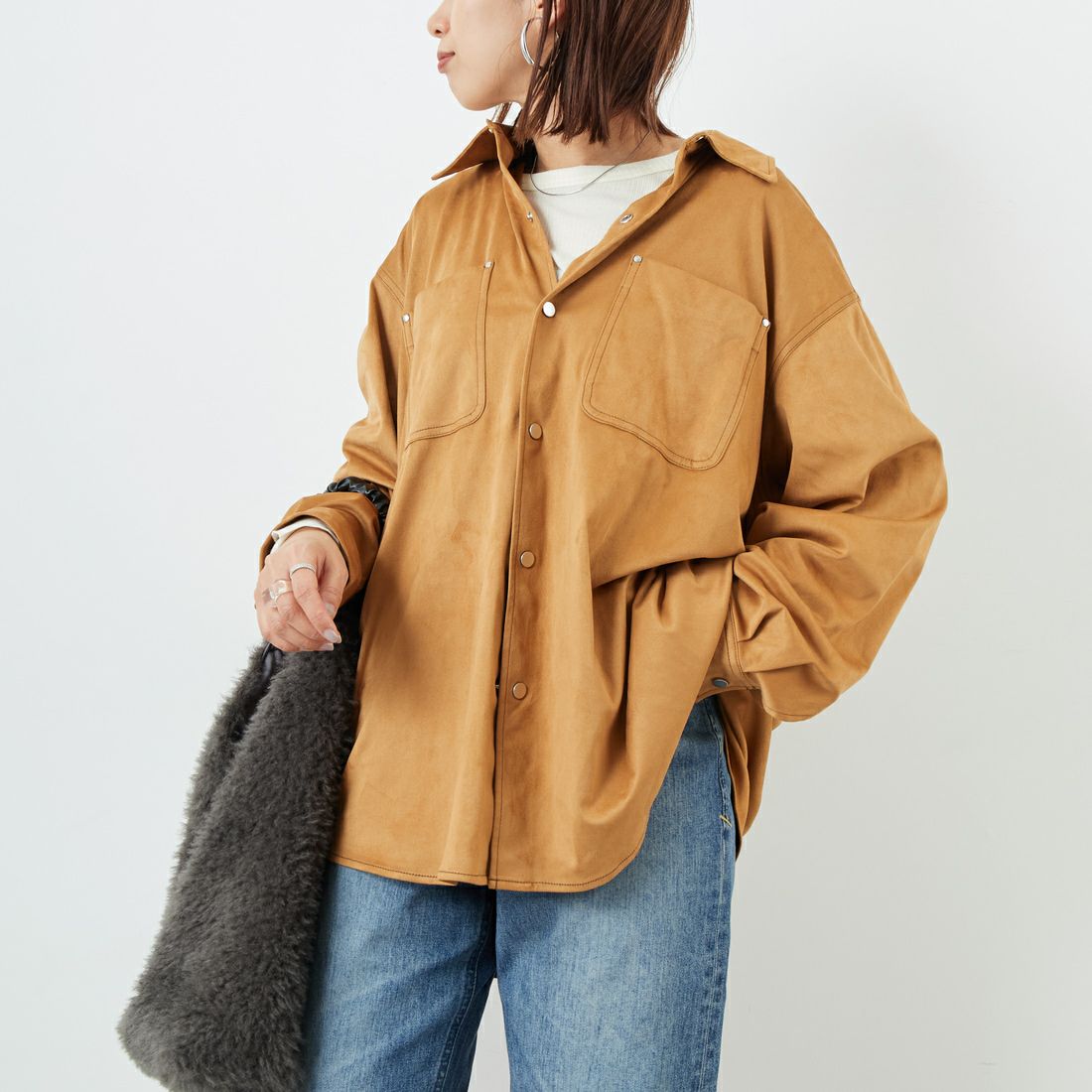 48 BROWN&&モデル身長：159cm 着用サイズ：F0&&