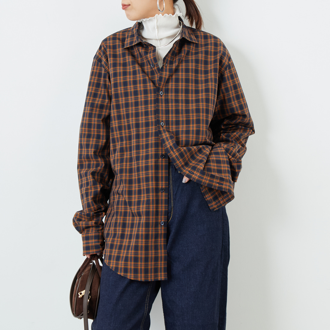 85 NAVY&&モデル身長：159cm 着用サイズ：F0&&